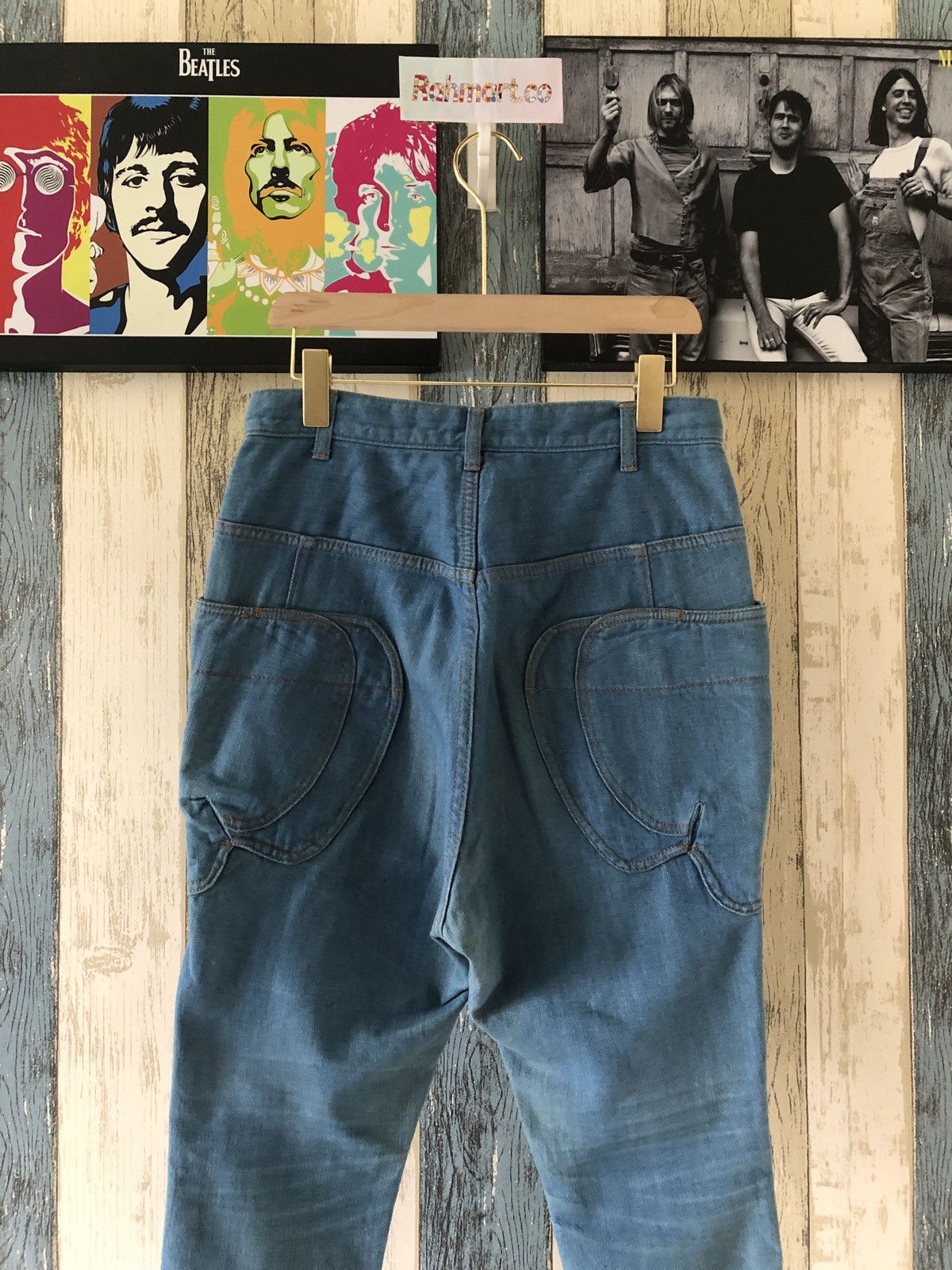 Issey Miyake Mercibeaucoup Jeans Butterfly Pocket Design Size US 29 - 8 Thumbnail