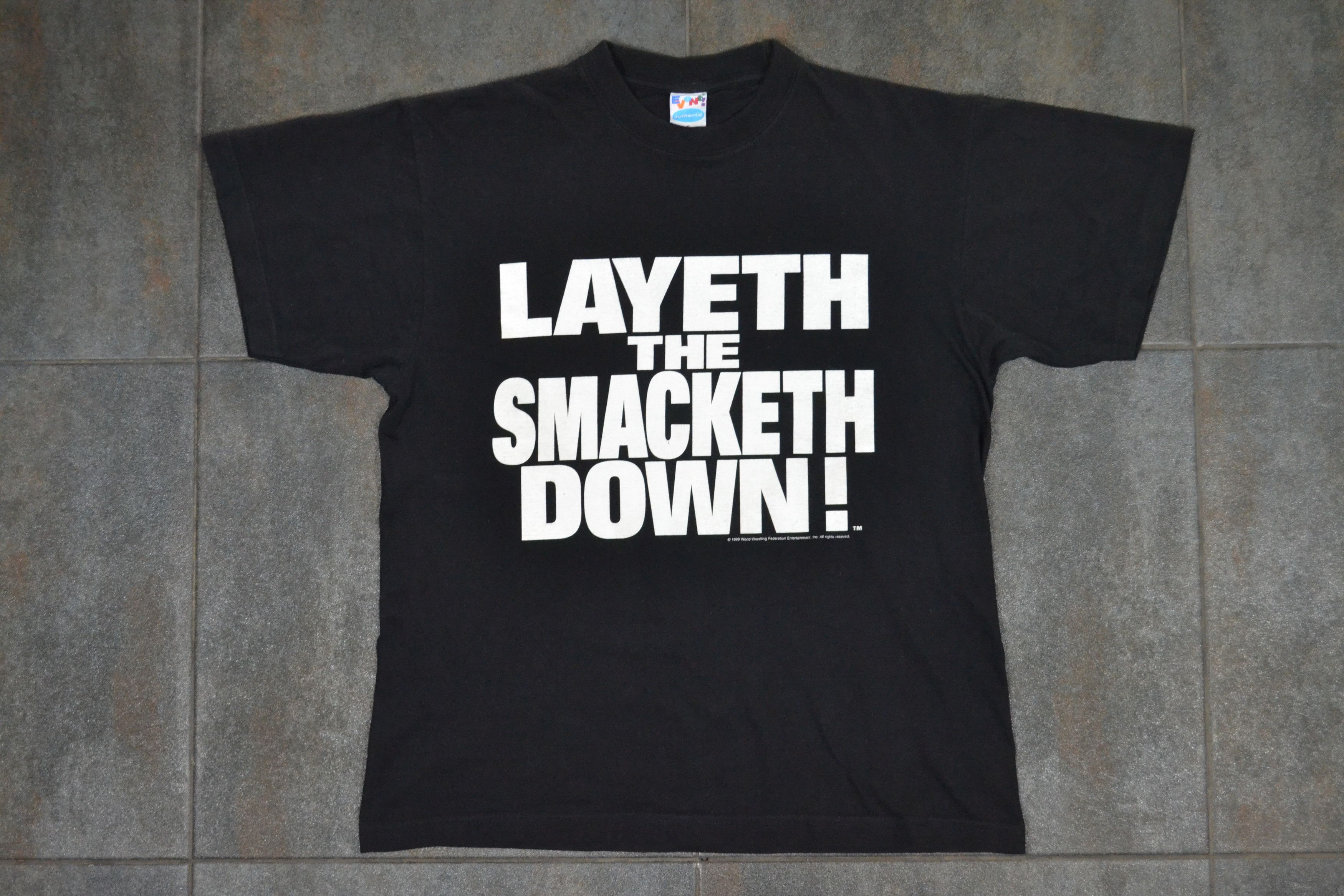 Vintage 1999 Layeth the Smacketh Down Candyass The Rock Tee Size US S / EU 44-46 / 1 - 1 Thumbnail