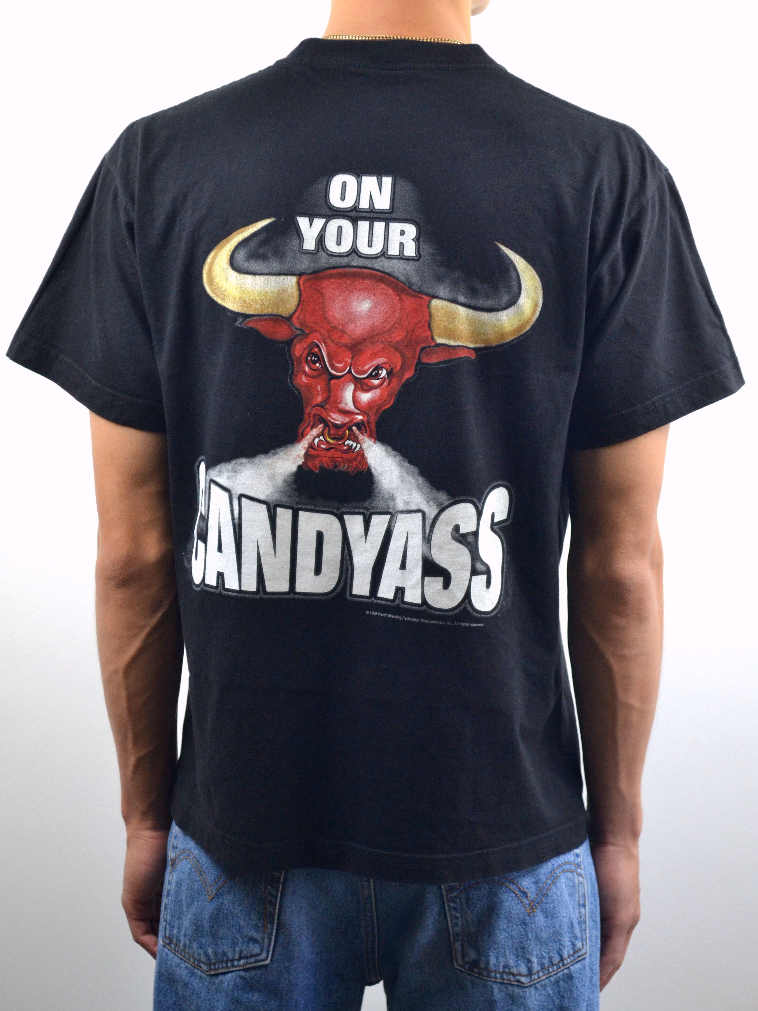 Vintage 1999 Layeth the Smacketh Down Candyass The Rock Tee Size US S / EU 44-46 / 1 - 4 Thumbnail