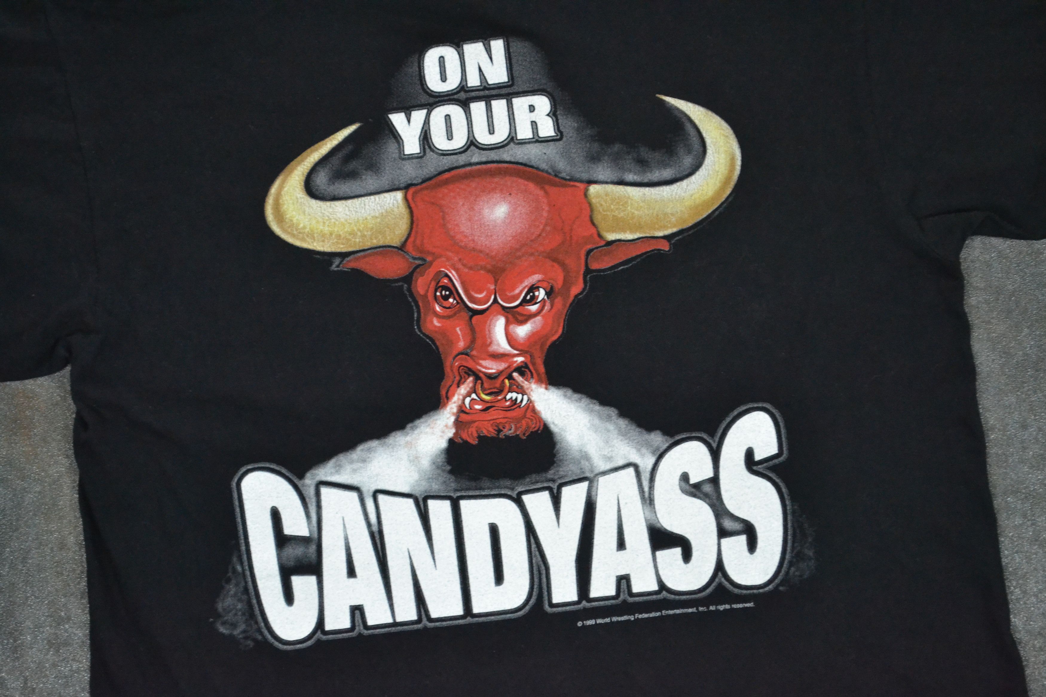 Vintage 1999 Layeth the Smacketh Down Candyass The Rock Tee Size US S / EU 44-46 / 1 - 2 Thumbnail
