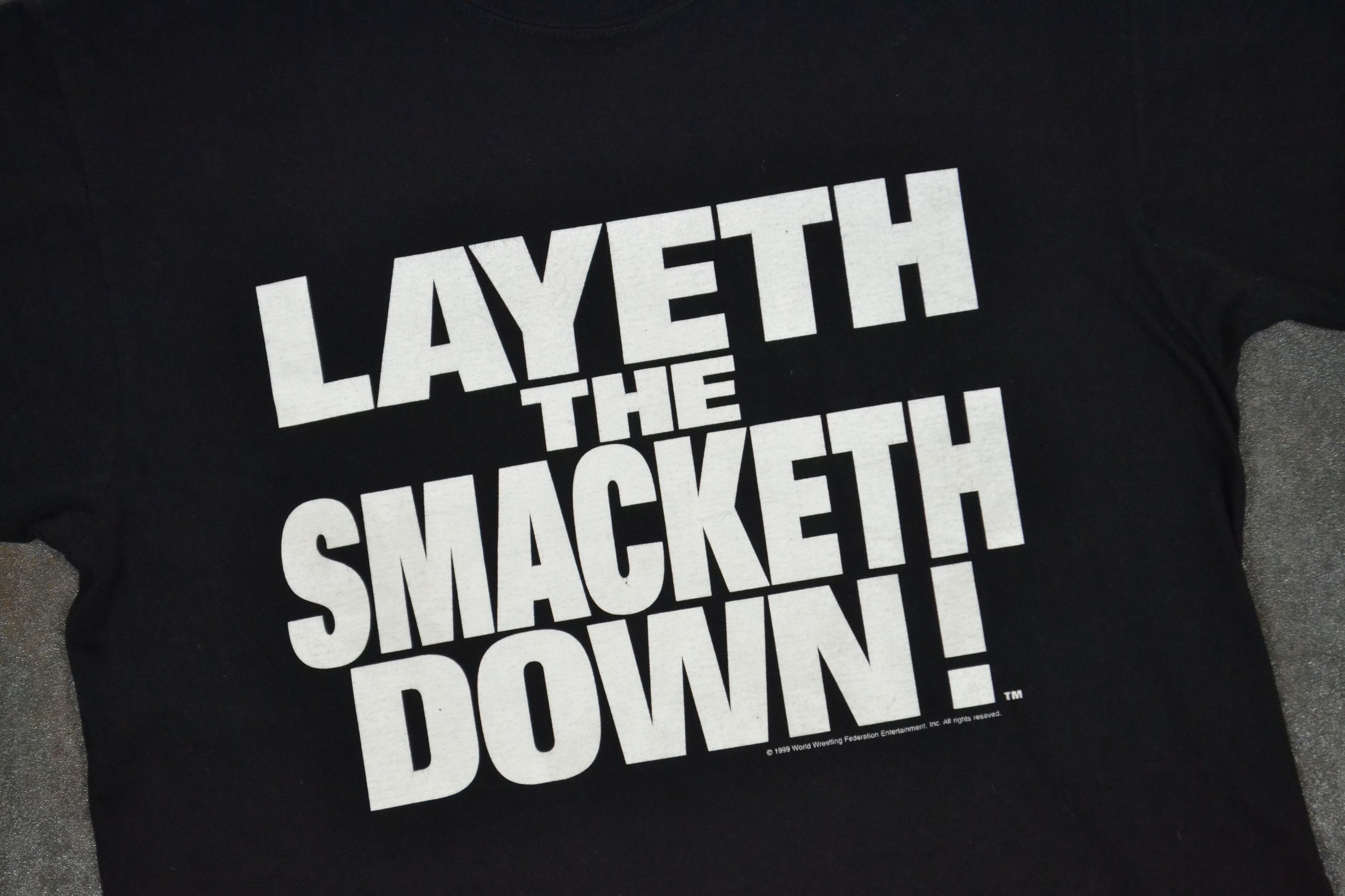 Vintage 1999 Layeth the Smacketh Down Candyass The Rock Tee Size US S / EU 44-46 / 1 - 6 Thumbnail