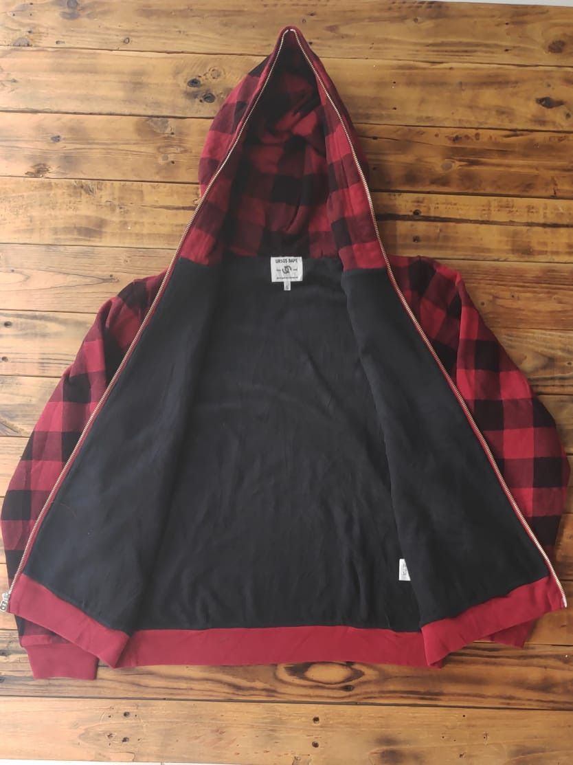 Bape Ursus Plaid Full Zipper Hoodie Size US L / EU 52-54 / 3 - 3 Thumbnail
