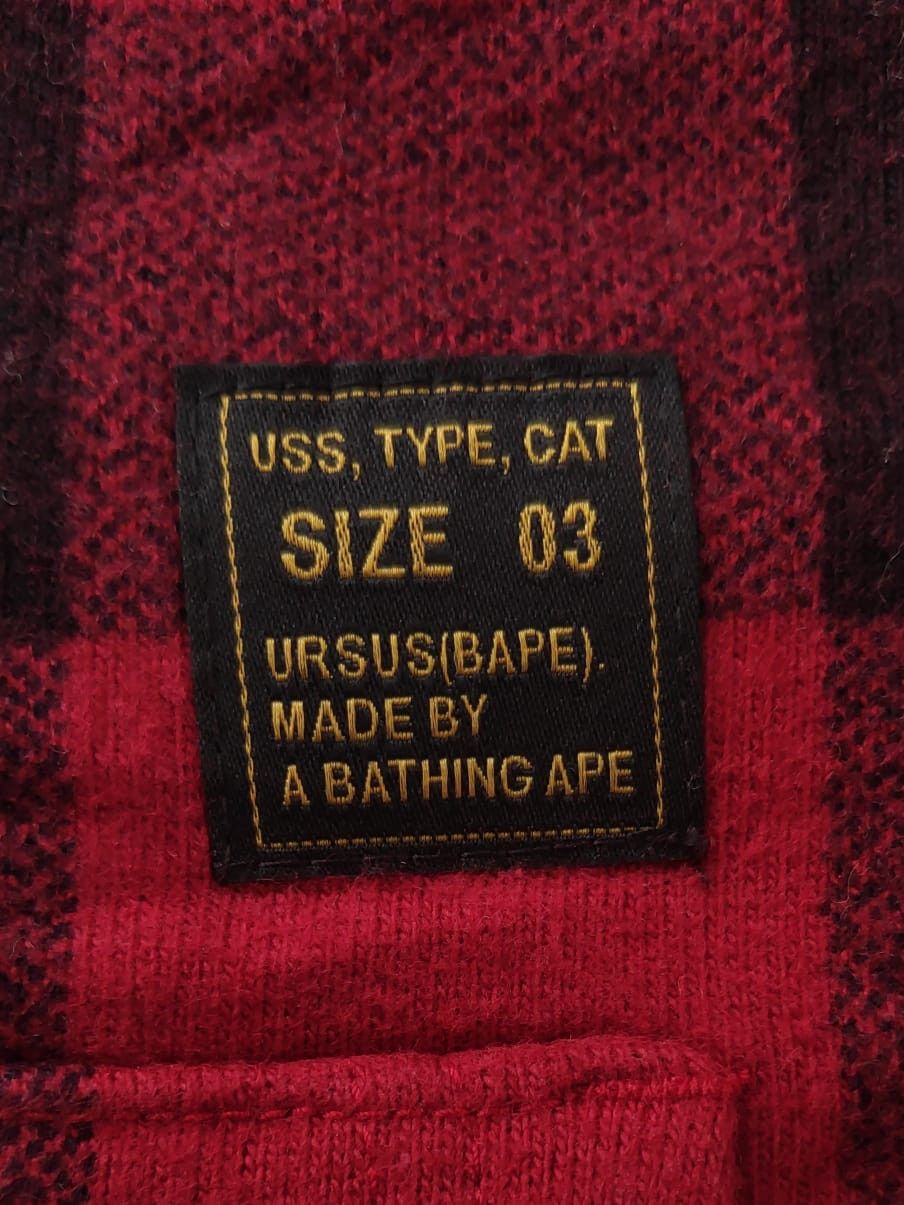 Bape Ursus Plaid Full Zipper Hoodie Size US L / EU 52-54 / 3 - 6 Thumbnail