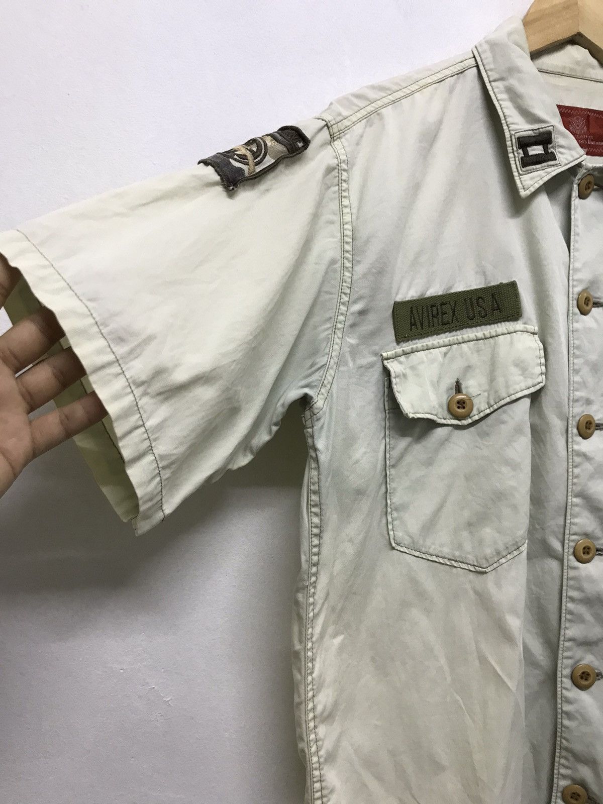 Avirex Vintage Avirex Faded Colour Button Up Army Shirt Size US M / EU 48-50 / 2 - 3 Thumbnail