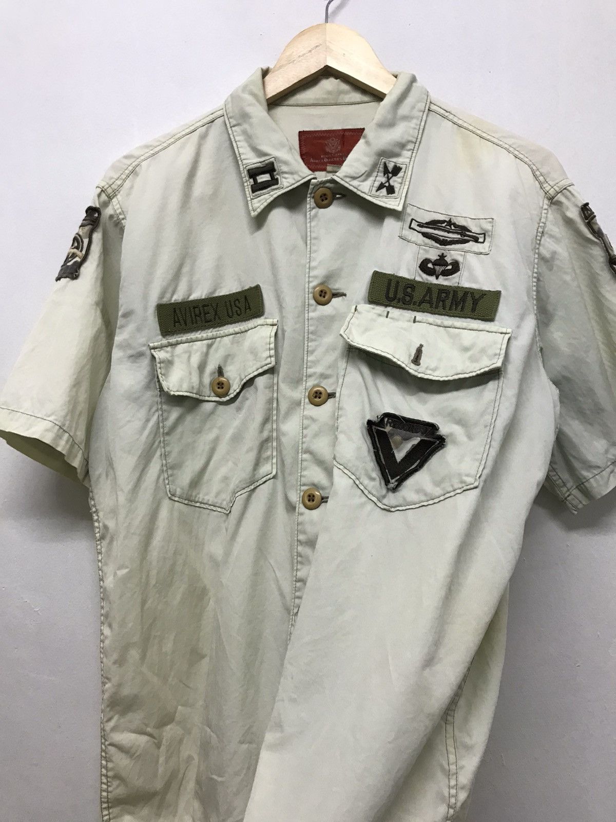 Avirex Vintage Avirex Faded Colour Button Up Army Shirt Size US M / EU 48-50 / 2 - 11 Thumbnail