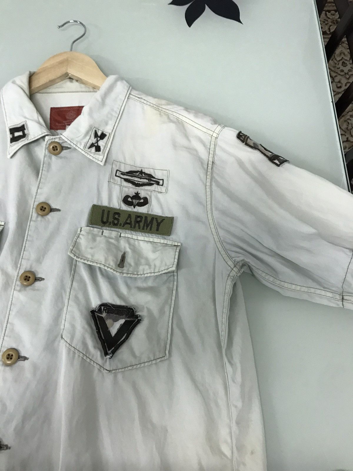 Avirex Vintage Avirex Faded Colour Button Up Army Shirt Size US M / EU 48-50 / 2 - 16 Thumbnail