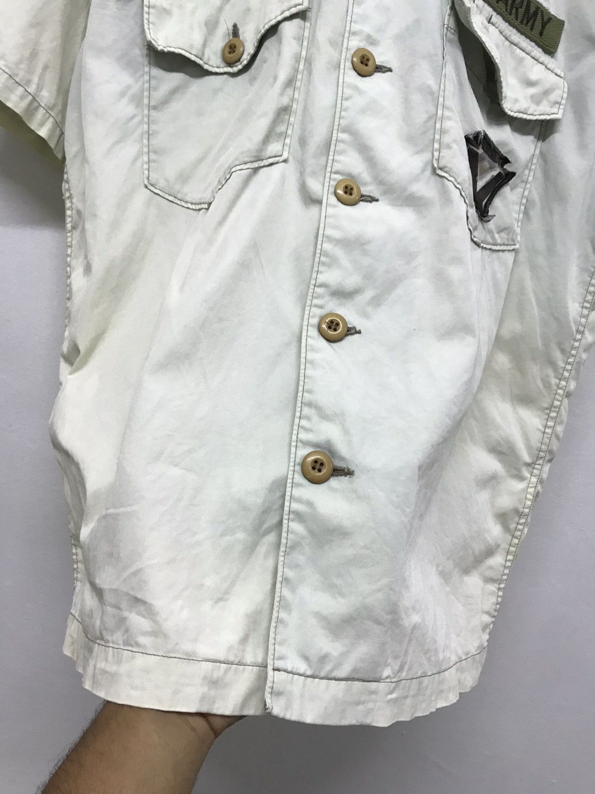 Avirex Vintage Avirex Faded Colour Button Up Army Shirt Size US M / EU 48-50 / 2 - 9 Thumbnail