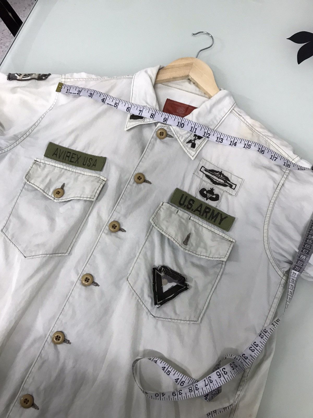 Avirex Vintage Avirex Faded Colour Button Up Army Shirt Size US M / EU 48-50 / 2 - 18 Thumbnail