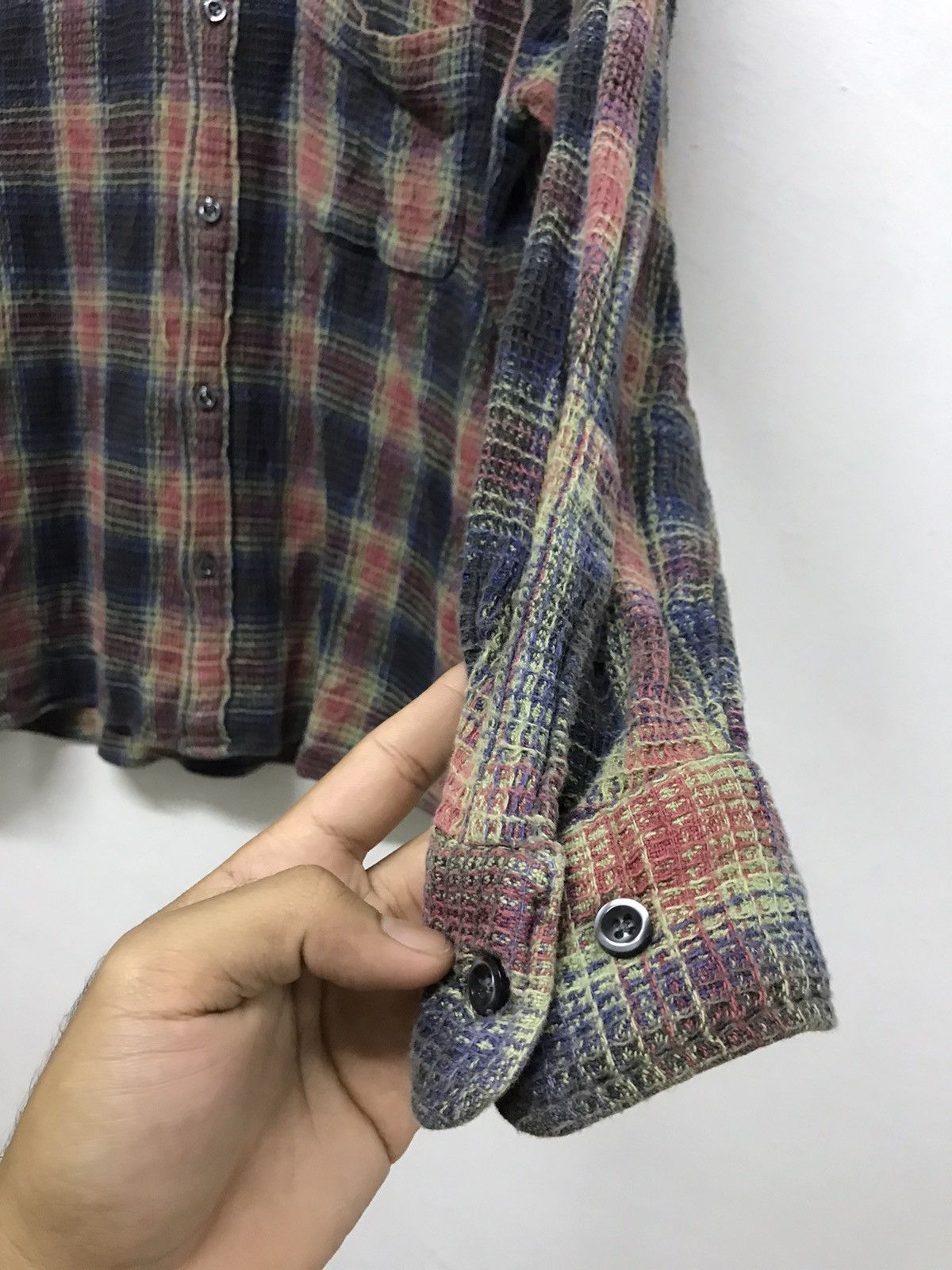 Japanese Brand Sharkey's Flannel Button Up Shirt Inspired Kapital Size US L / EU 52-54 / 3 - 9 Thumbnail