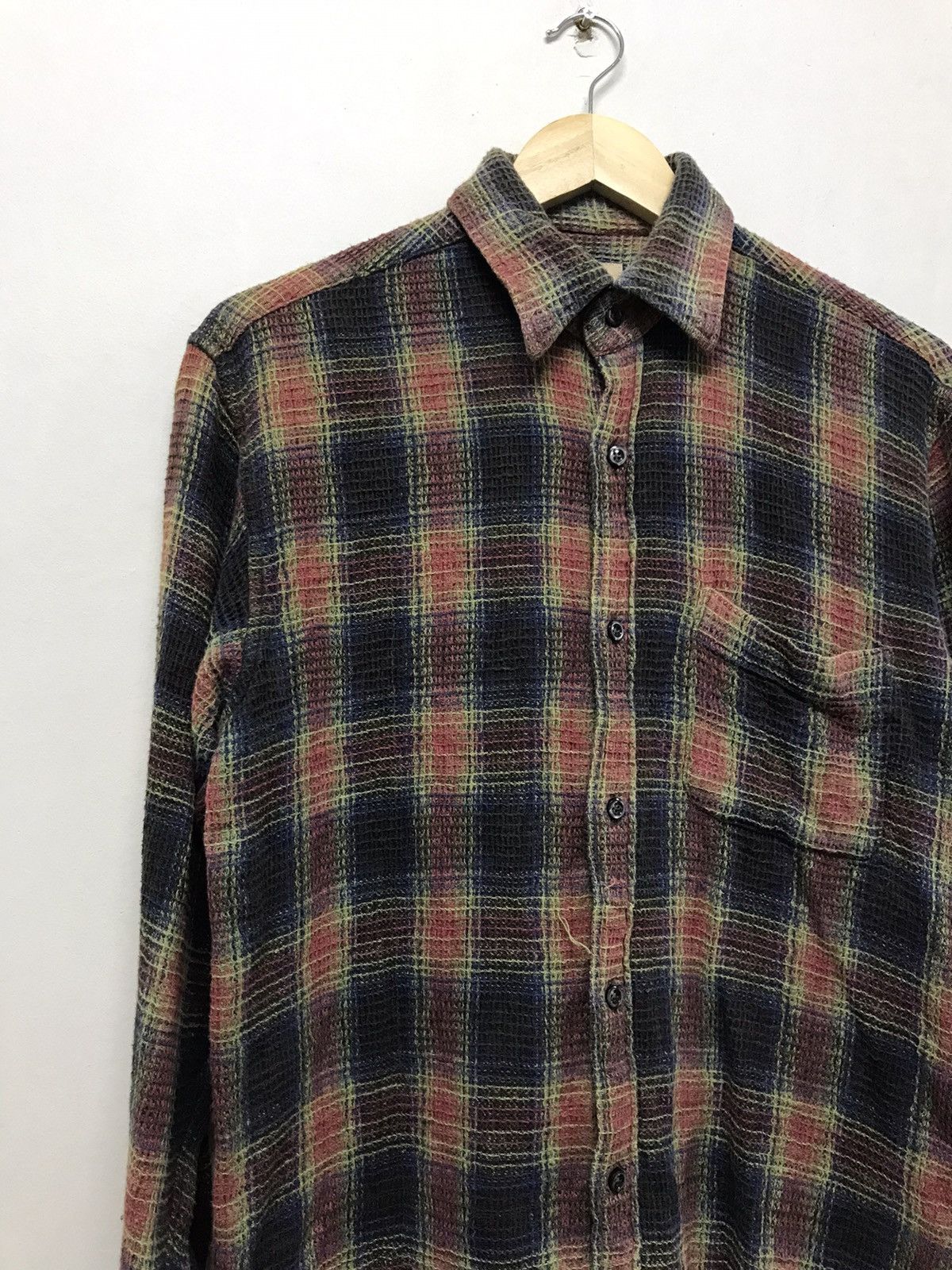 Japanese Brand Sharkey's Flannel Button Up Shirt Inspired Kapital Size US L / EU 52-54 / 3 - 3 Thumbnail