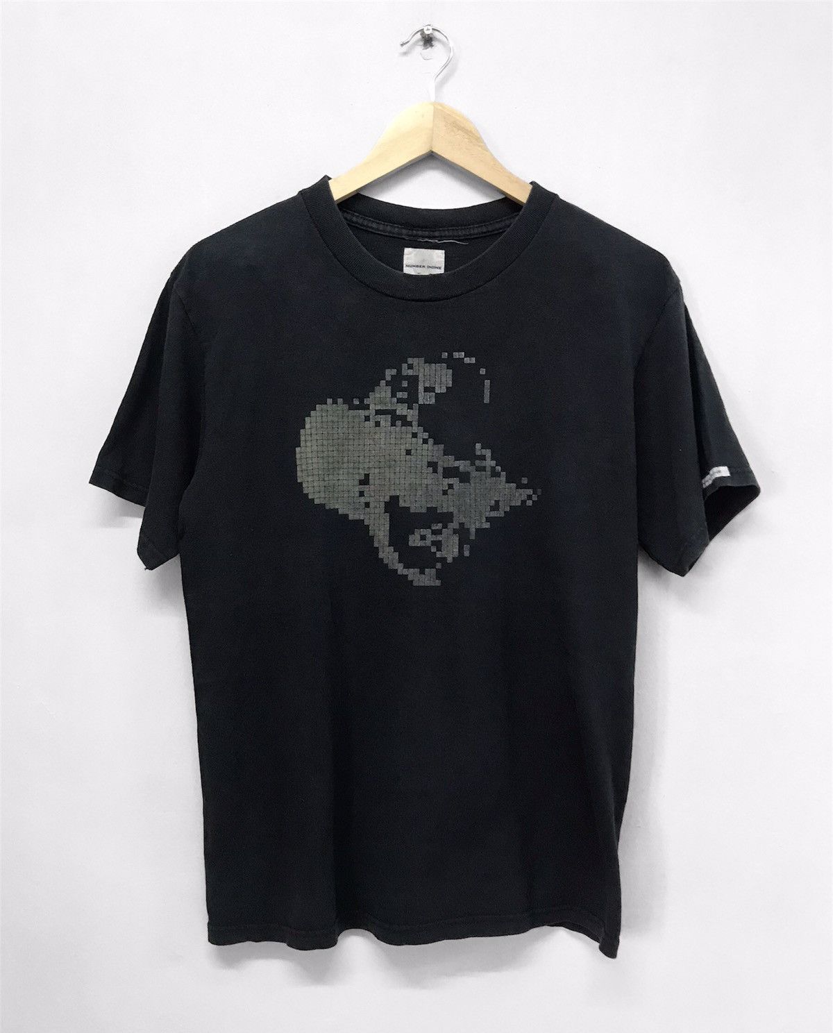 image of Number N Ine x Vintage Number (N)Ine Nice Print Tshirt in Faded Black, Men's (Size Small)