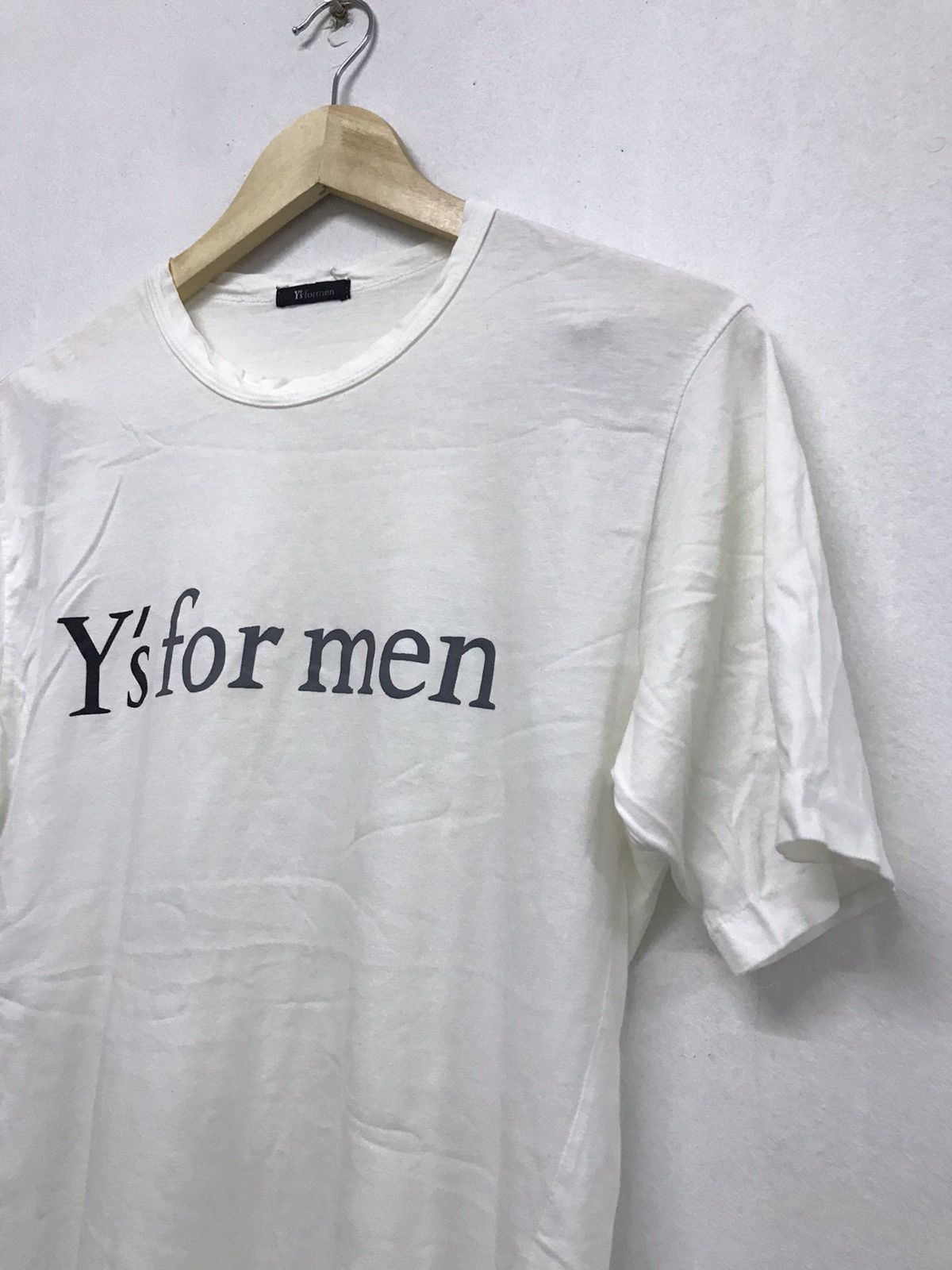 Yohji Yamamoto Vintage Yohji Yamamoto Y's for Men Tshirt White Size US S / EU 44-46 / 1 - 4 Thumbnail