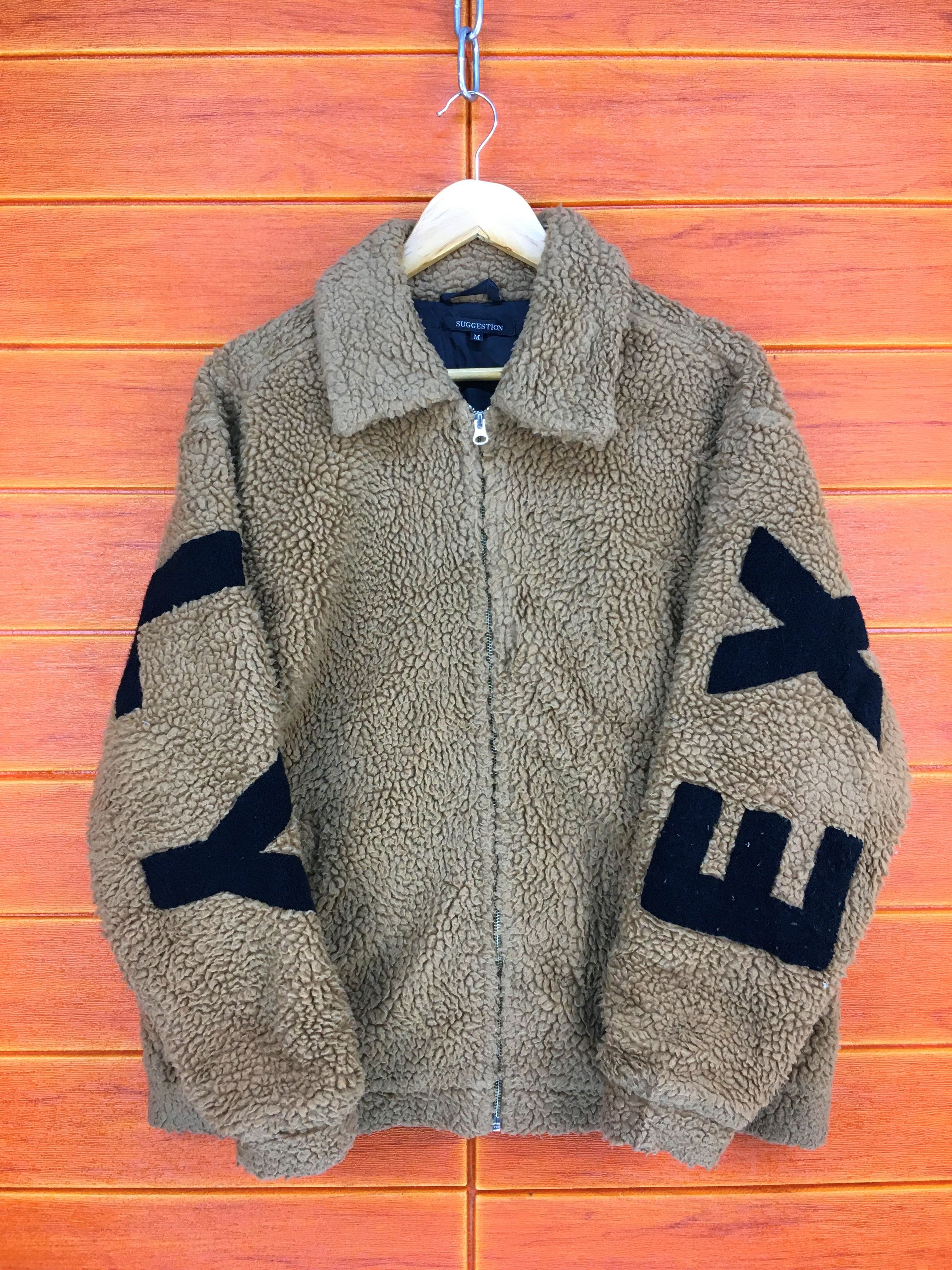 If Six Was Nine Vintage EXACTLY Spell out Deep Pile Fleece Jacket Size US M / EU 48-50 / 2 - 3 Thumbnail