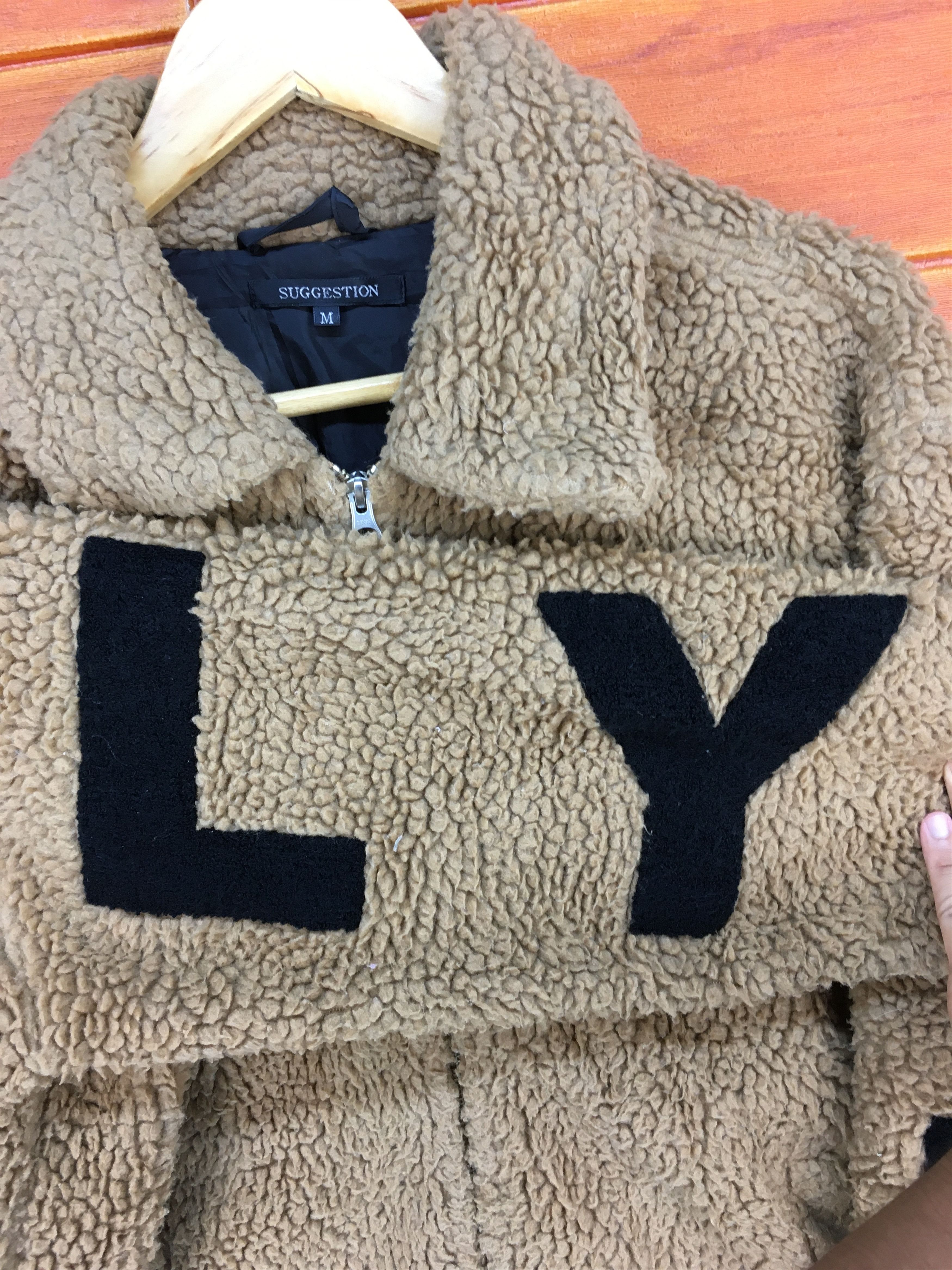 If Six Was Nine Vintage EXACTLY Spell out Deep Pile Fleece Jacket Size US M / EU 48-50 / 2 - 8 Thumbnail