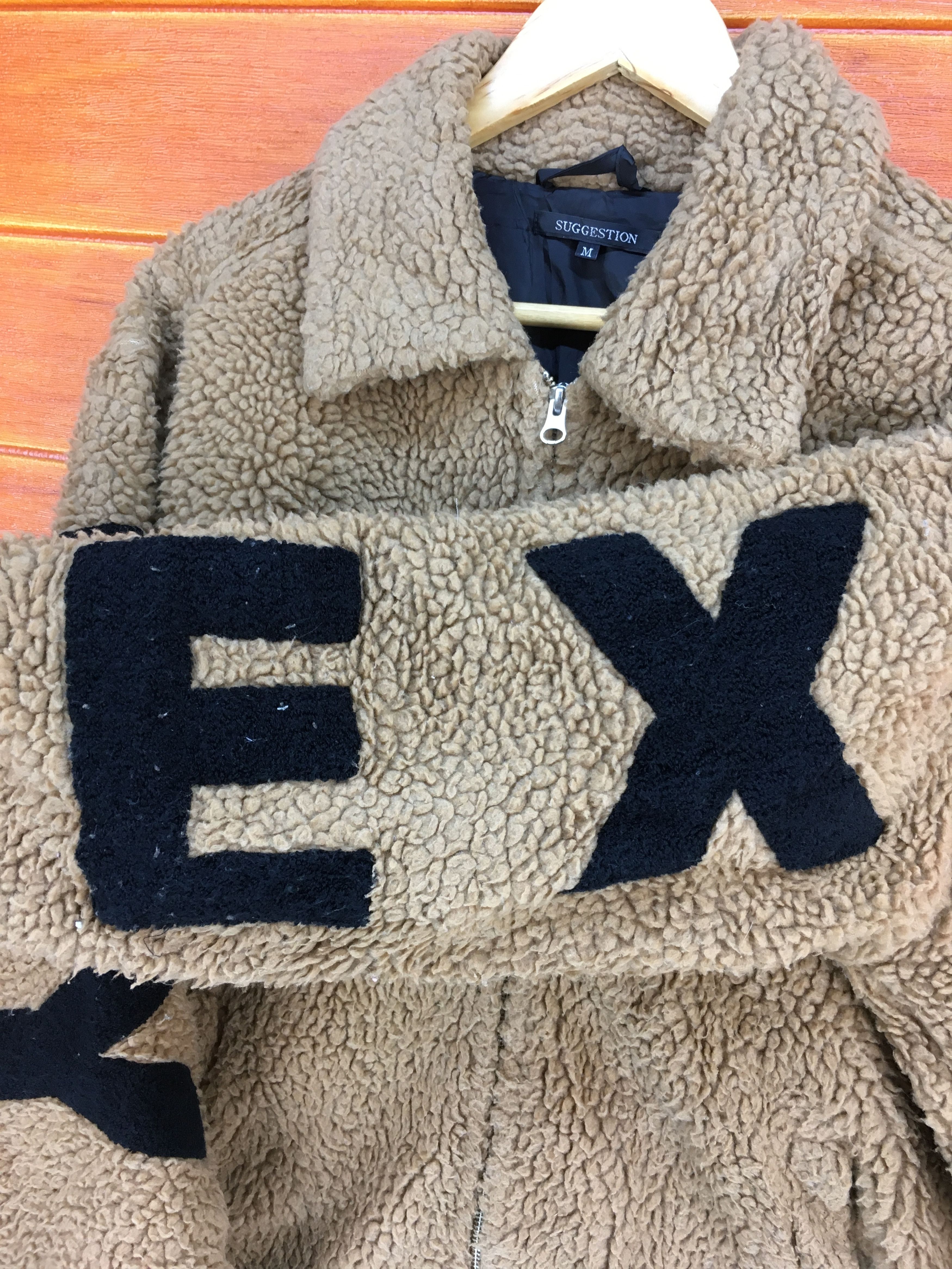 If Six Was Nine Vintage EXACTLY Spell out Deep Pile Fleece Jacket Size US M / EU 48-50 / 2 - 7 Thumbnail
