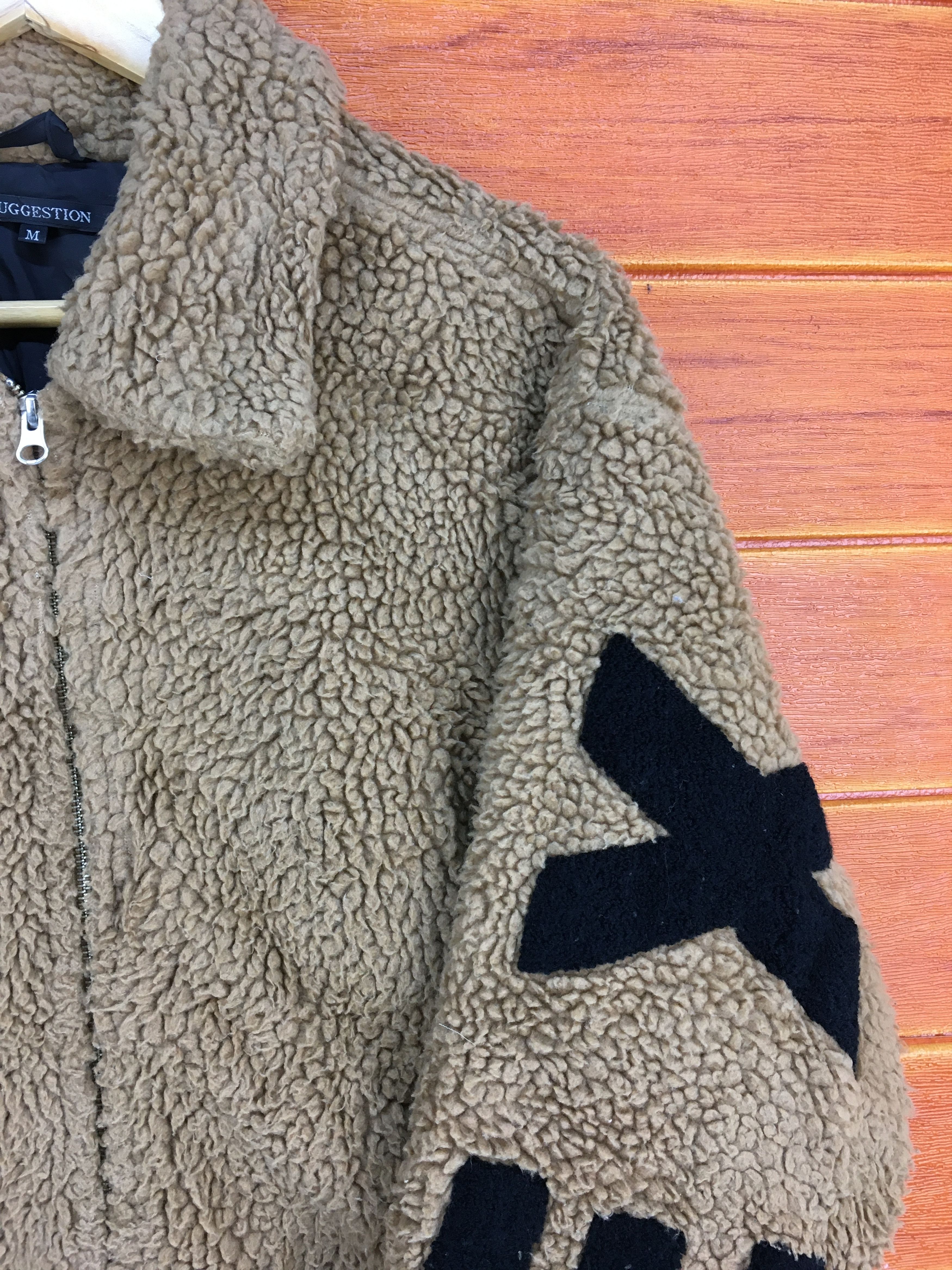 If Six Was Nine Vintage EXACTLY Spell out Deep Pile Fleece Jacket Size US M / EU 48-50 / 2 - 5 Thumbnail