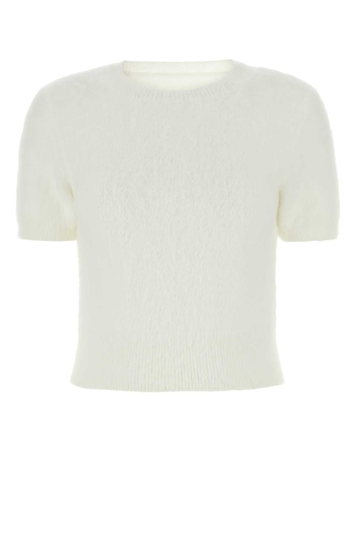 Maison Margiela Ivory Angora Blend Sweater | Grailed