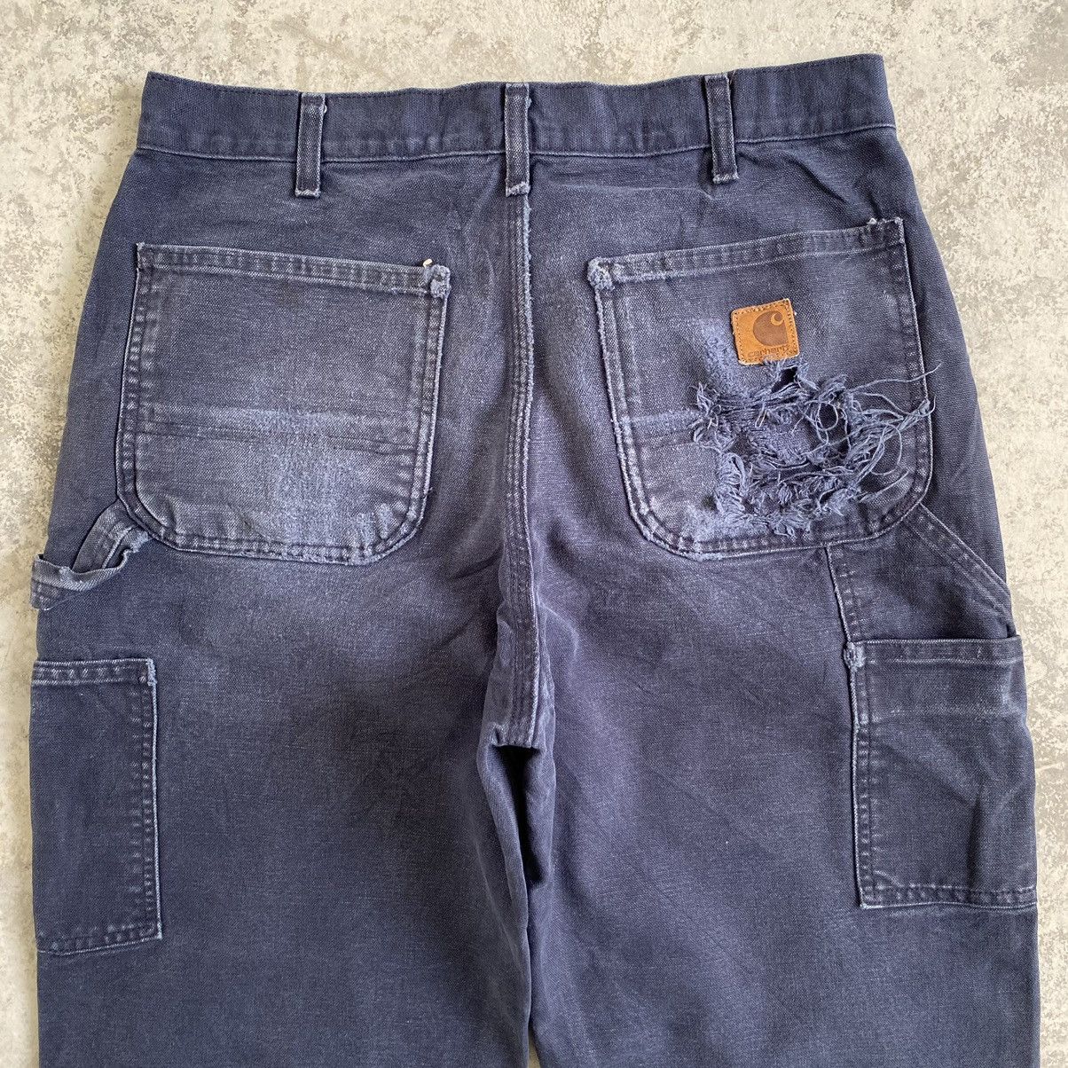 Carhartt Vintage Carhartt Faded Midnight Blue Dirty Carpenter Pants Size US 32 / EU 48 - 16 Thumbnail