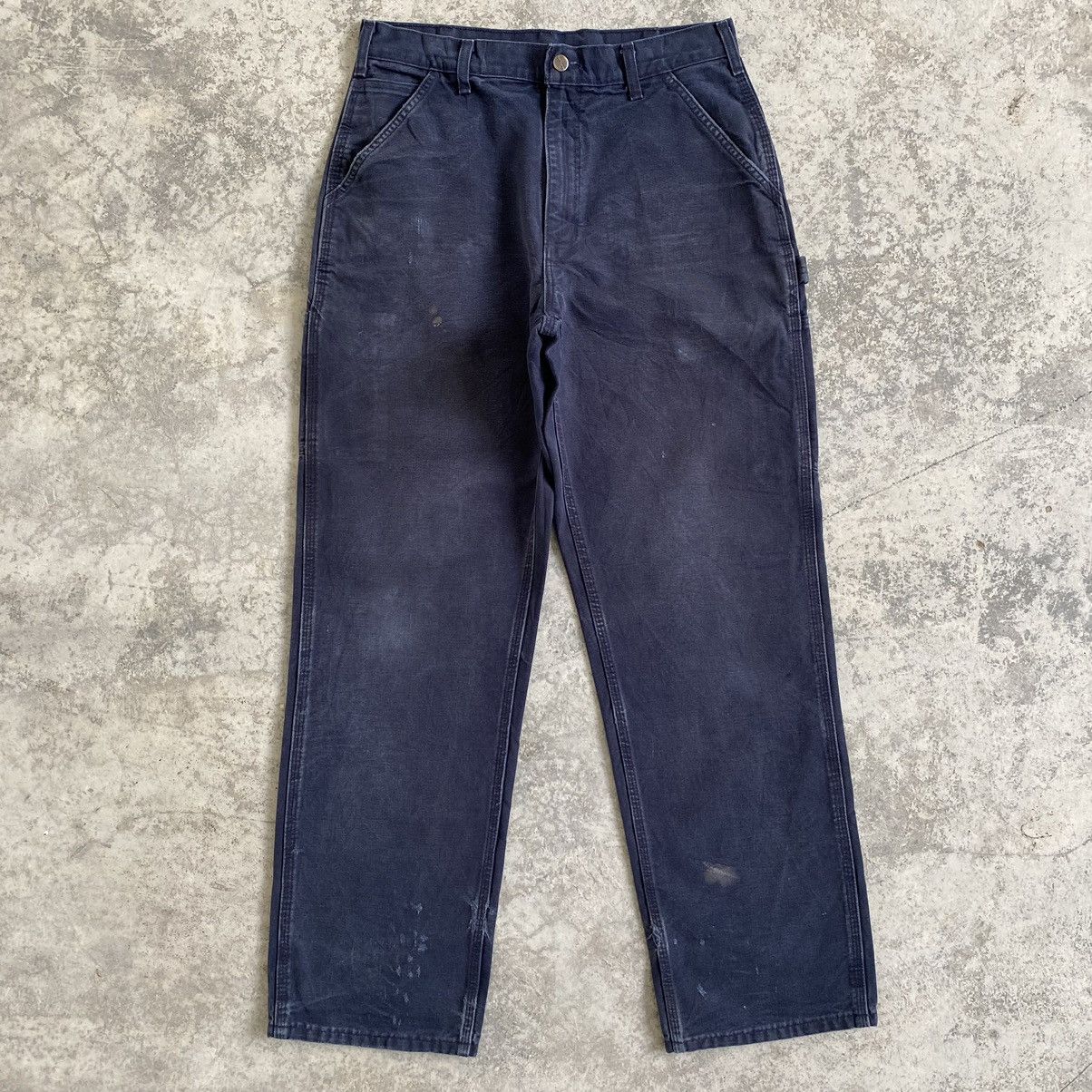 Carhartt Vintage Carhartt Faded Midnight Blue Dirty Carpenter Pants Size US 32 / EU 48 - 1 Thumbnail