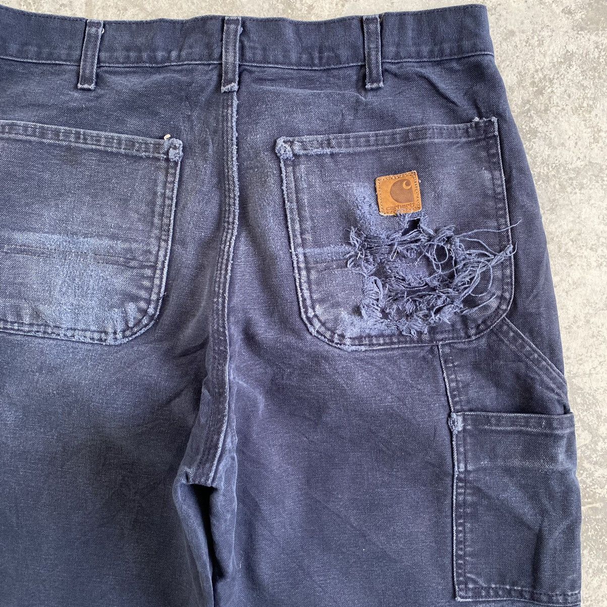 Carhartt Vintage Carhartt Faded Midnight Blue Dirty Carpenter Pants Size US 32 / EU 48 - 17 Thumbnail