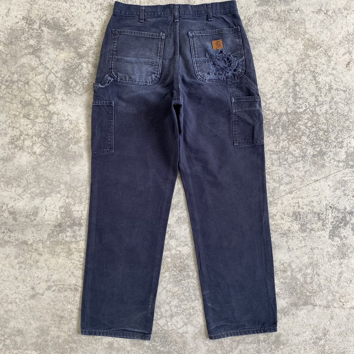Carhartt Vintage Carhartt Faded Midnight Blue Dirty Carpenter Pants Size US 32 / EU 48 - 2 Thumbnail