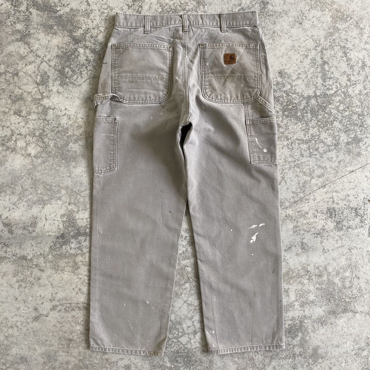 Carhartt Vintage Carhartt Faded Desert Grey Dirty Carpenter Pants Size US 32 / EU 48 - 14 Thumbnail