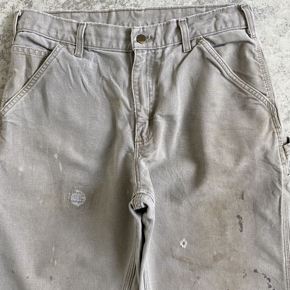 Carhartt Vintage Carhartt Faded Desert Grey Dirty Carpenter Pants Size US 32 / EU 48 - 10 Thumbnail