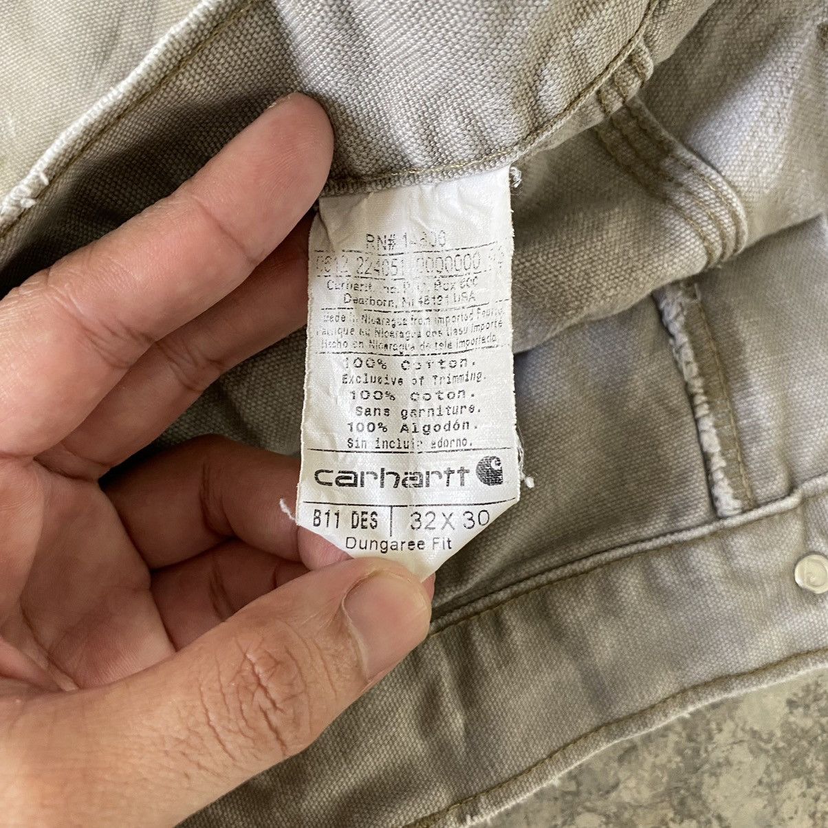 Carhartt Vintage Carhartt Faded Desert Grey Dirty Carpenter Pants Size US 32 / EU 48 - 23 Thumbnail