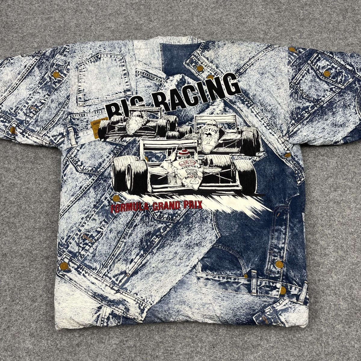 Vintage Vintage Kimono Over Printed Denim Racing Sports Size US L / EU 52-54 / 3 - 3 Thumbnail