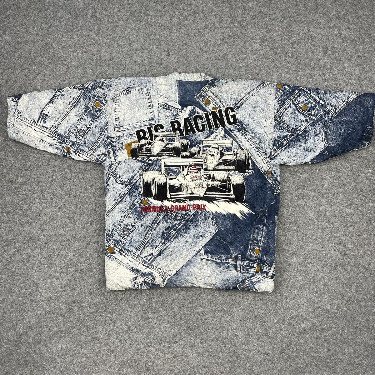 Vintage Vintage Kimono Over Printed Denim Racing Sports Size US L / EU 52-54 / 3 - 1 Thumbnail