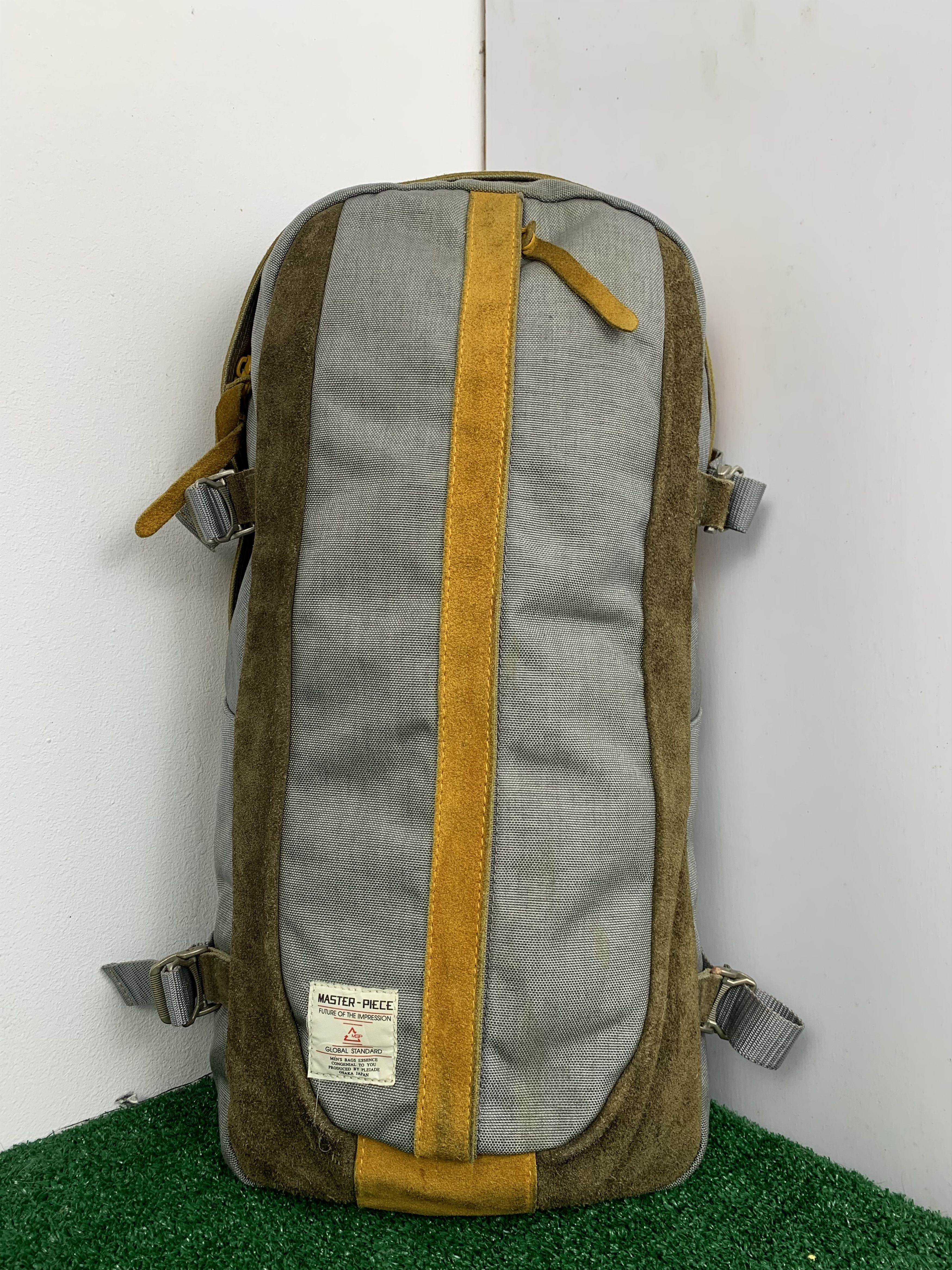image of Backpack x Masterpiece Travel Bagpack Suede Leather in Grey, Men's