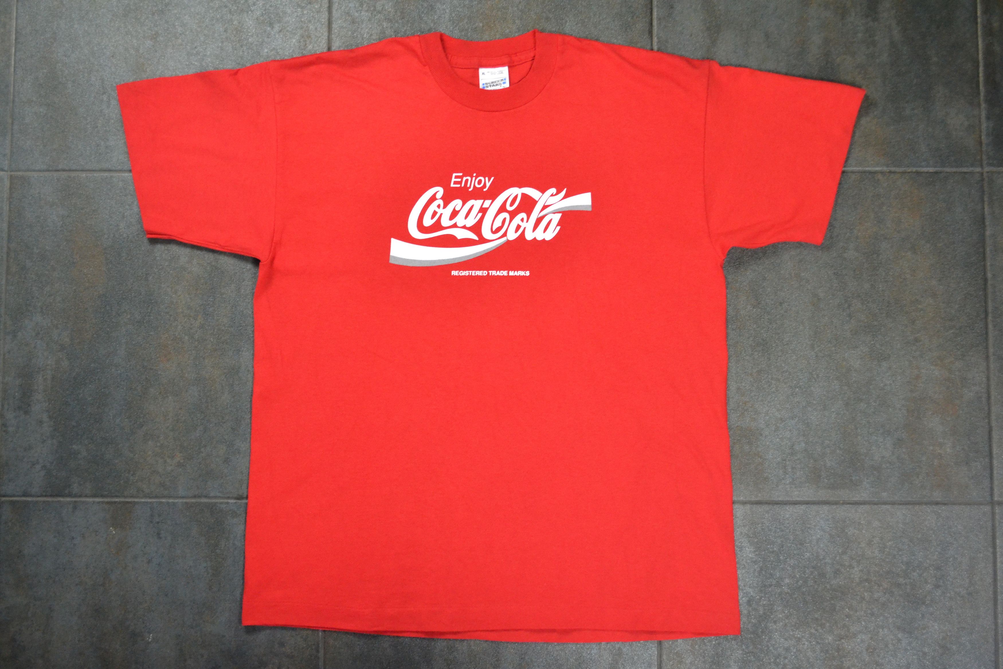 Coca Cola Vintage Enjoy Coca Cola Screen Stars Big Logo Basic T-Shirt Size US XL / EU 56 / 4 - 5 Thumbnail