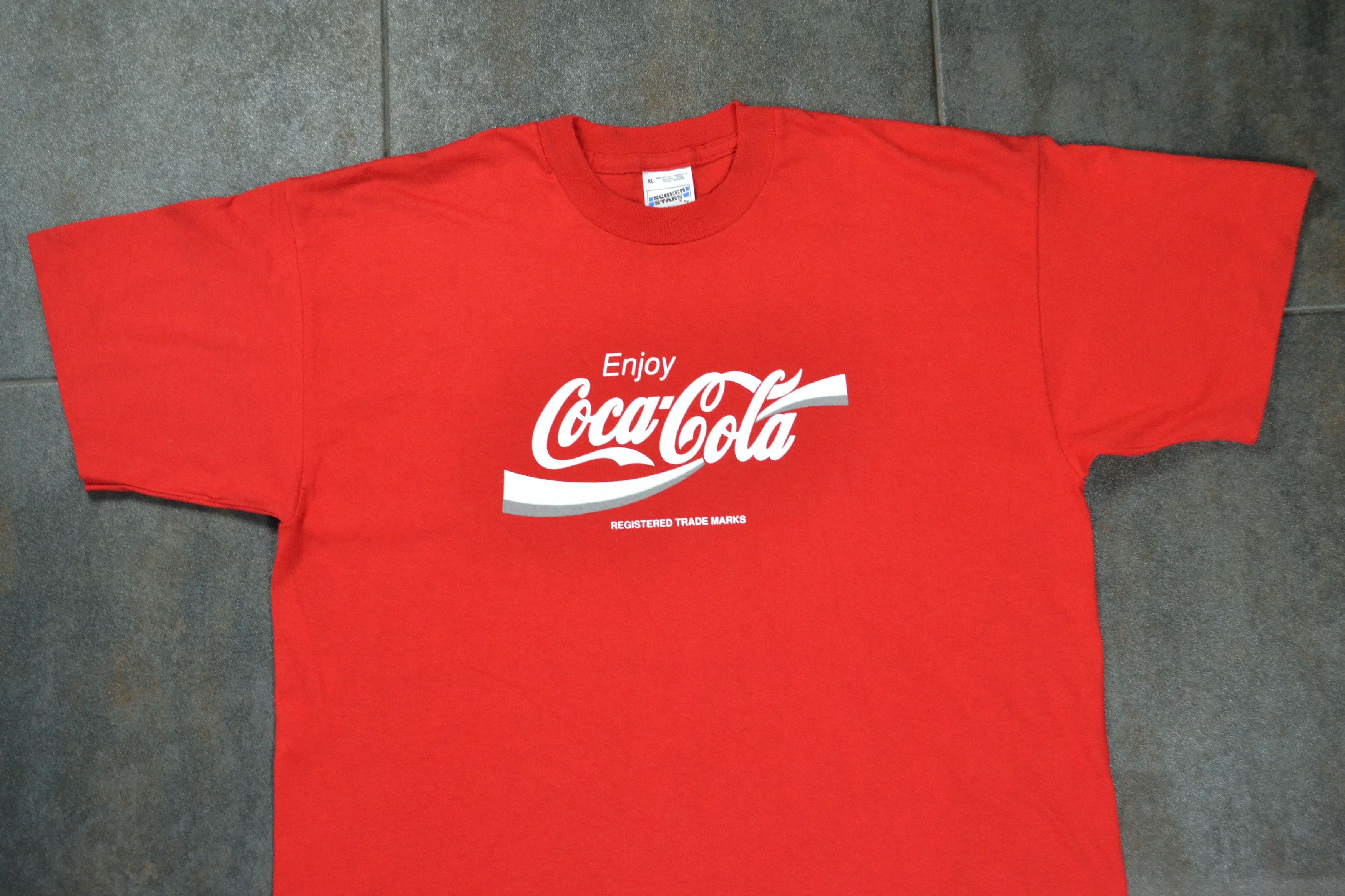 Coca Cola Vintage Enjoy Coca Cola Screen Stars Big Logo Basic T-Shirt Size US XL / EU 56 / 4 - 6 Thumbnail