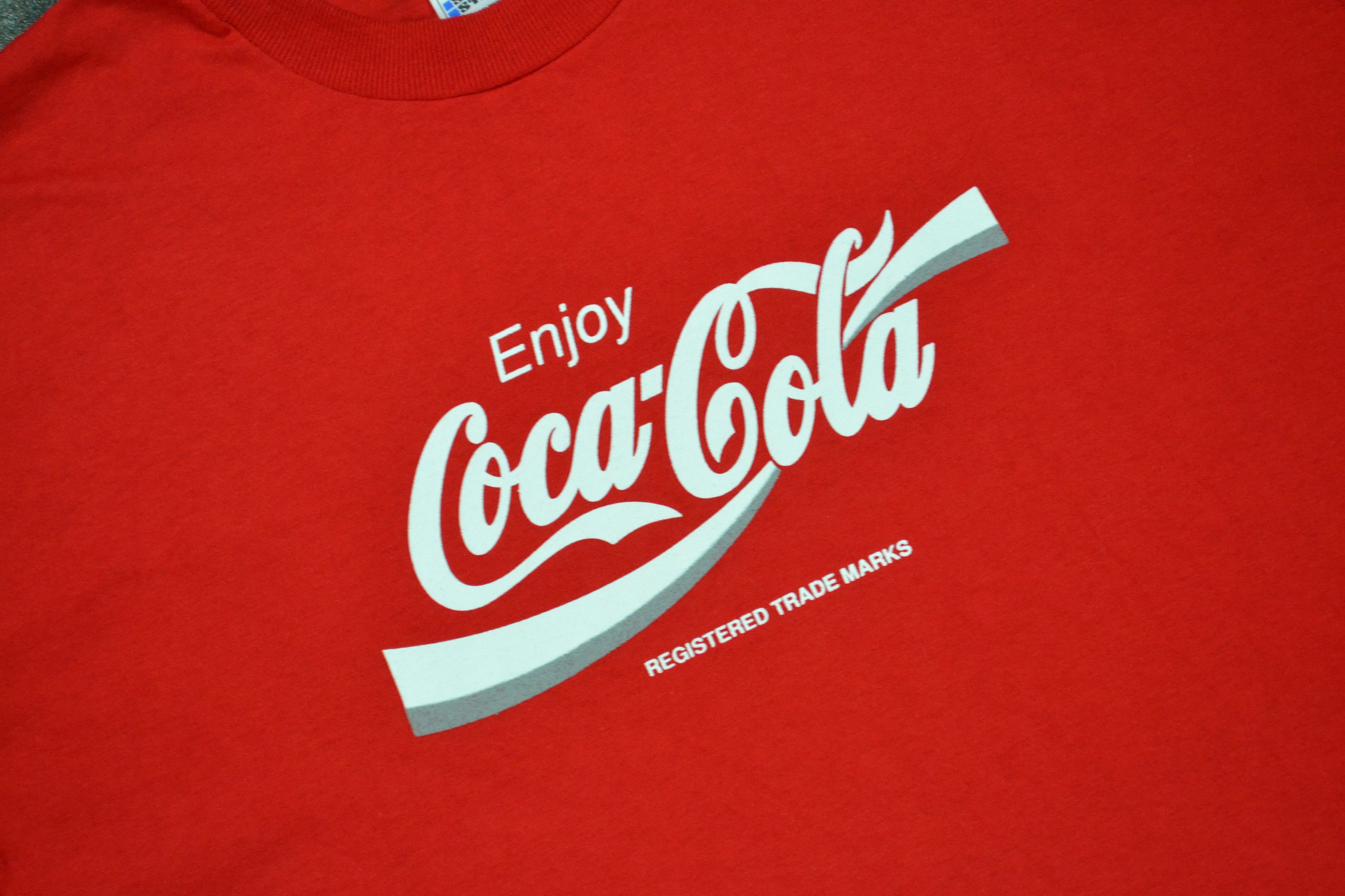 Coca Cola Vintage Enjoy Coca Cola Screen Stars Big Logo Basic T-Shirt Size US XL / EU 56 / 4 - 2 Thumbnail