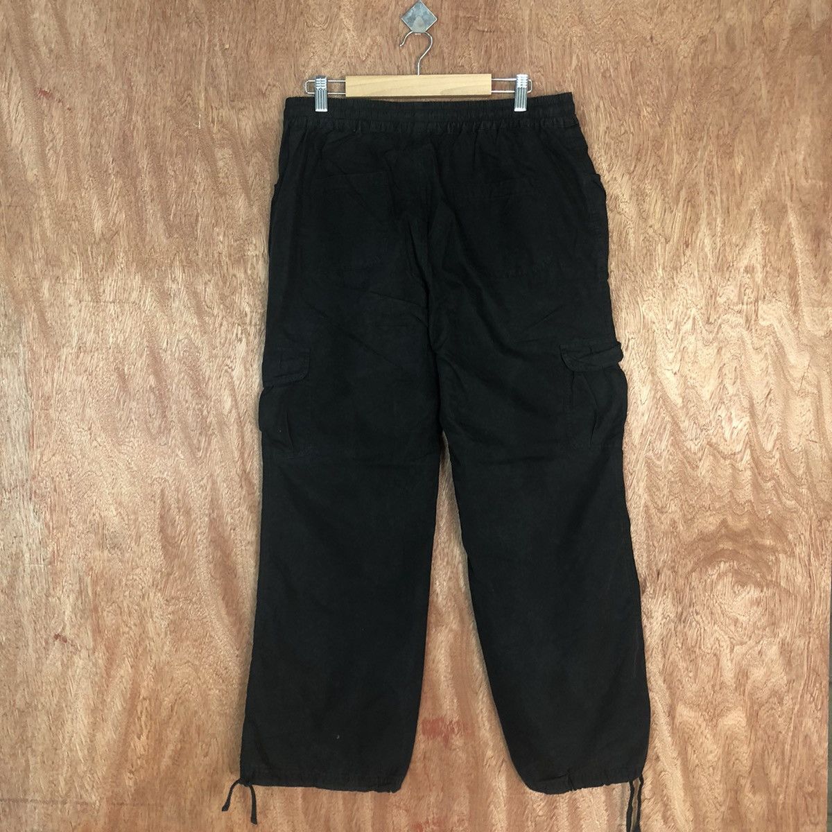 Japanese Brand Style Basic Black Multipocket Cargo Pants #2319 Size US 30 / EU 46 - 6 Thumbnail