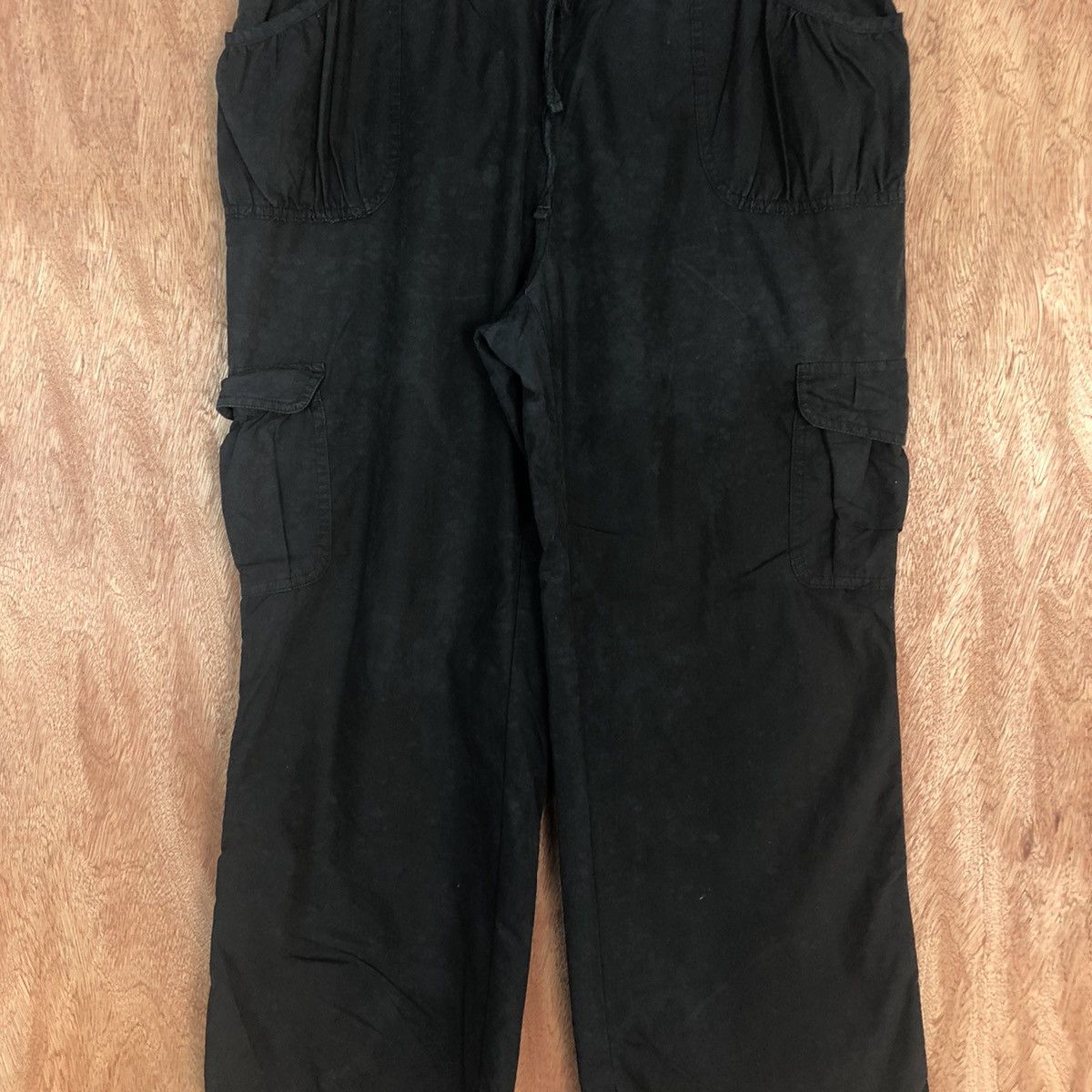 Japanese Brand Style Basic Black Multipocket Cargo Pants #2319 Size US 30 / EU 46 - 4 Thumbnail