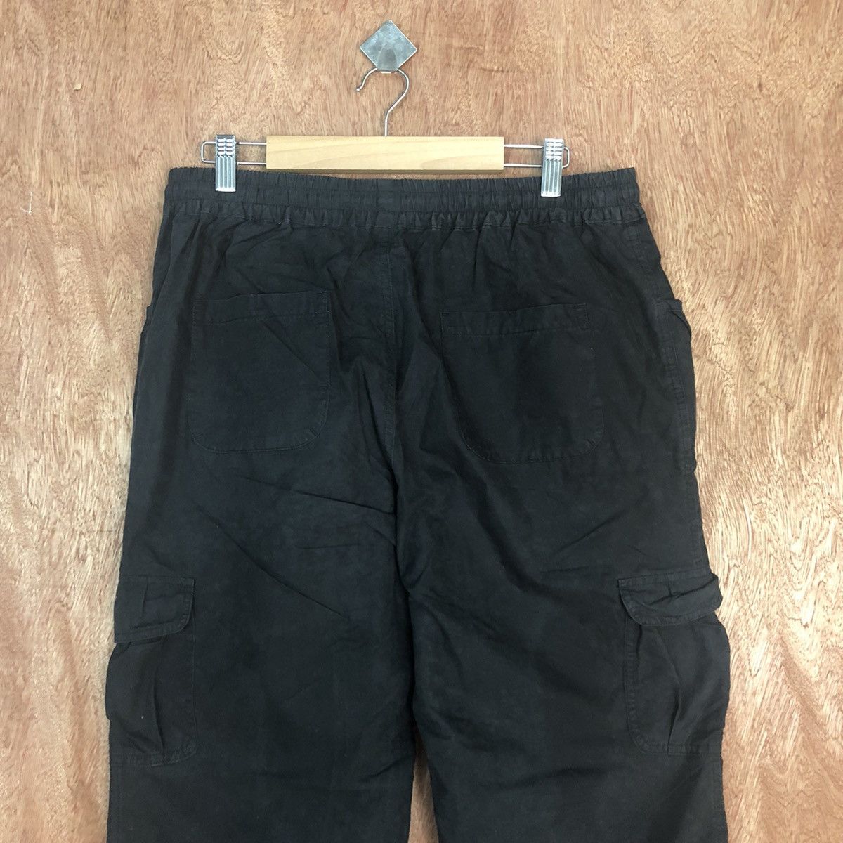 Japanese Brand Style Basic Black Multipocket Cargo Pants #2319 Size US 30 / EU 46 - 7 Thumbnail