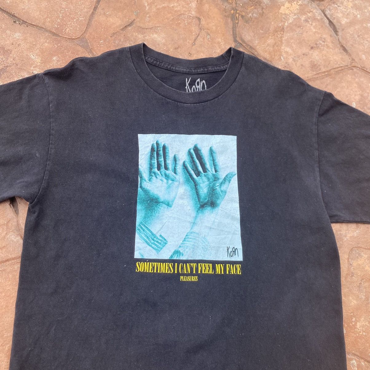 Pleasures Thrashed Faded Korn Band x Pleasures ERD GRUNGE TSHIRT Size US M / EU 48-50 / 2 - 1 Thumbnail