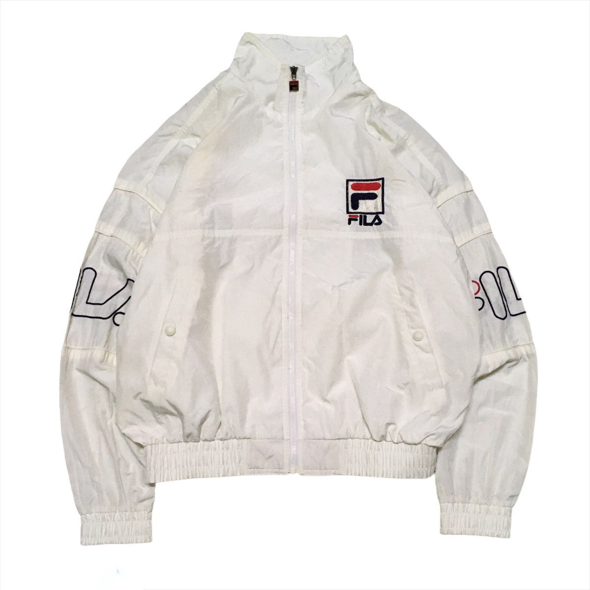 Fila Vintage Fila Big Logo Windbreaker Light Jacket Size US L / EU 52-54 / 3 - 1 Thumbnail