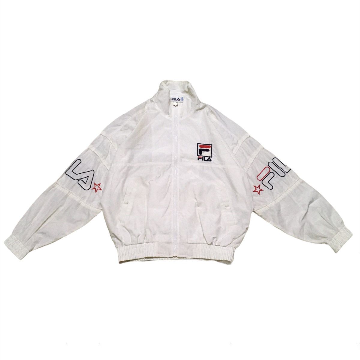 Fila Vintage Fila Big Logo Windbreaker Light Jacket Size US L / EU 52-54 / 3 - 2 Thumbnail