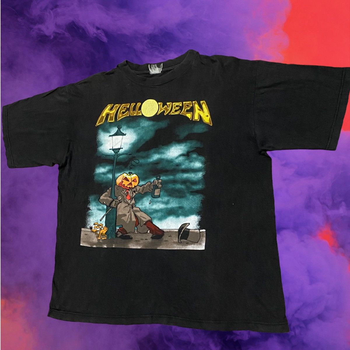 Band Tees × Vintage Vintage 1995 Helloween Master Ring Tour Heavy Metal Band Size US L / EU 52-54 / 3 - 6 Thumbnail