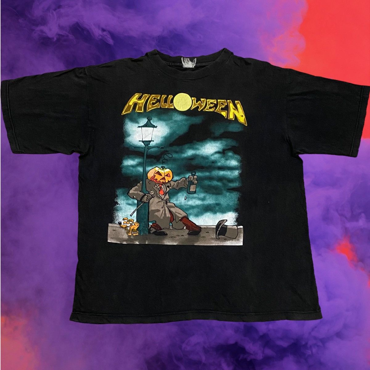 Band Tees × Vintage Vintage 1995 Helloween Master Ring Tour Heavy Metal Band Size US L / EU 52-54 / 3 - 1 Thumbnail