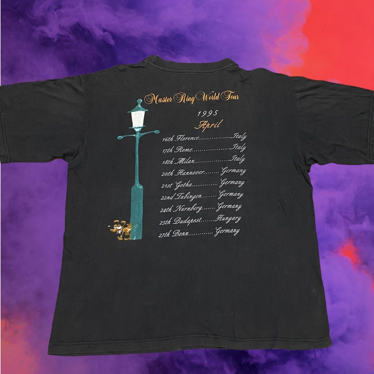 Band Tees × Vintage Vintage 1995 Helloween Master Ring Tour Heavy Metal Band Size US L / EU 52-54 / 3 - 2 Thumbnail