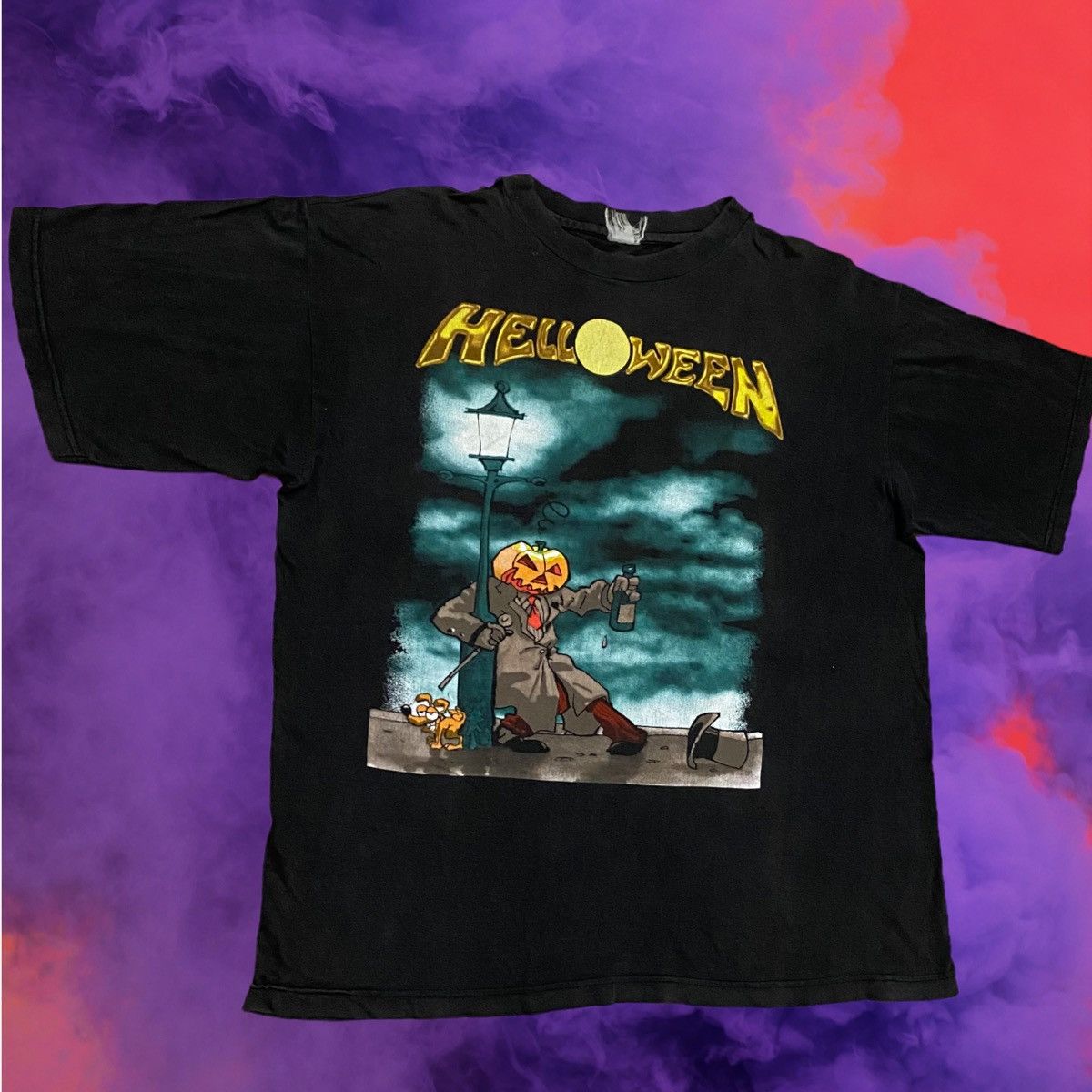 Band Tees × Vintage Vintage 1995 Helloween Master Ring Tour Heavy Metal Band Size US L / EU 52-54 / 3 - 5 Thumbnail