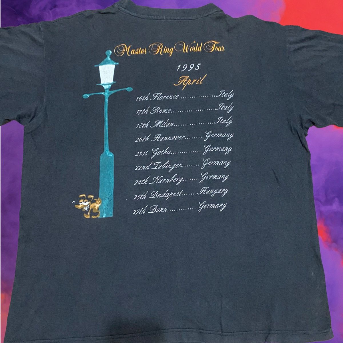Band Tees × Vintage Vintage 1995 Helloween Master Ring Tour Heavy Metal Band Size US L / EU 52-54 / 3 - 4 Thumbnail