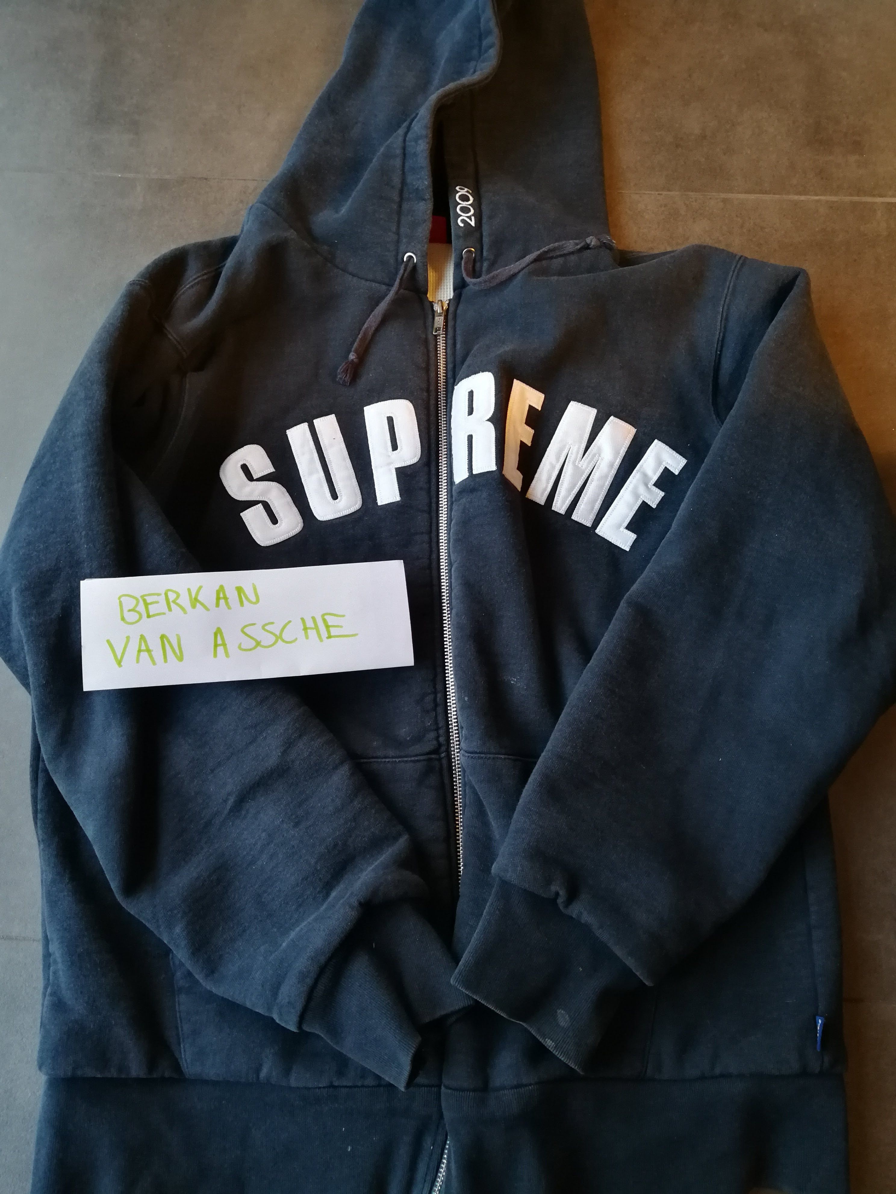 Supreme Arc Logo Thermal Zip Up Sweatshirt