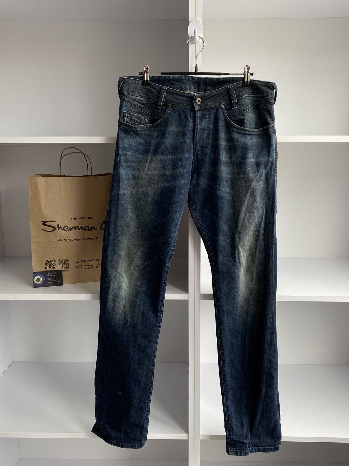 Men's DIESEL IAKOP Denim Jeans REGULAR SLIM