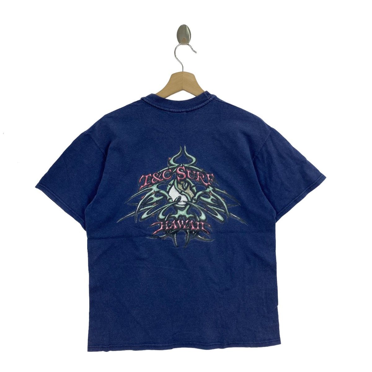 Vintage T&C Surf Design Hawaii SURFWEAR USA Centre Logo