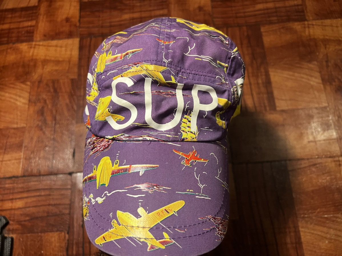 image of Supreme Airplanes Longbill Hat Blue Ss/08 in Purple, Men's