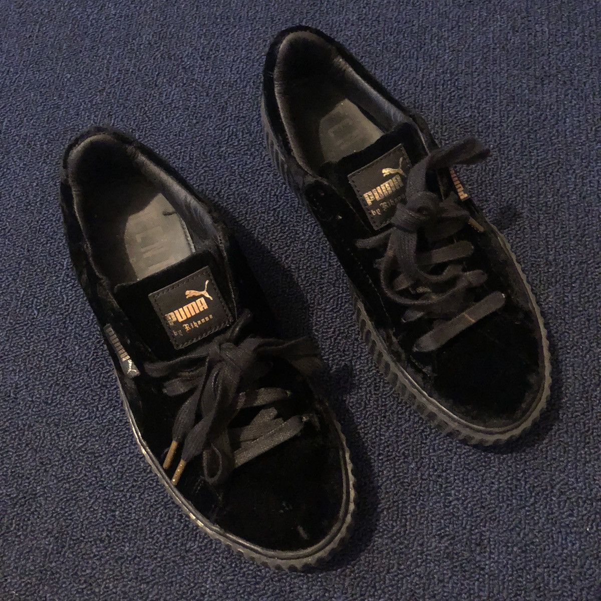 Fenty × Puma Puma Fenty Rihanna Womens Velvet Black Creeper Low Shoes 9W Size US 9 / IT 39 - 1 Thumbnail